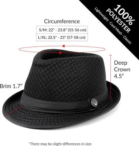 Vista 7 de The Hat Depot Sombrero Fedora triturable de malla suave suave y ligera