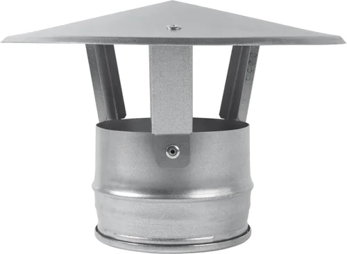 Vista 11 de Vent Systems Tapa redonda de ventilación de techo de 4 pulgadas, protector de lluvia de chimenea de acero galvanizado con escudo contra el viento