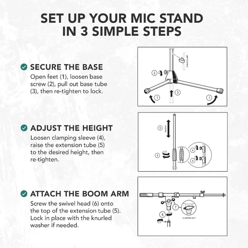 Vista 8 de K & M Soporte para micrófono con brazo telescópico