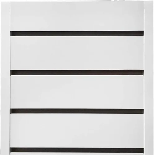 Vista 3 de 12 x 12 x 54 pulgadas, accesorio giratorio blanco de 4 lados para pantalla de piso