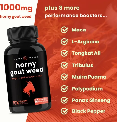 Vista 6 de NutraChamps Paquete de ginseng coreano y hierba de cabra cachonda