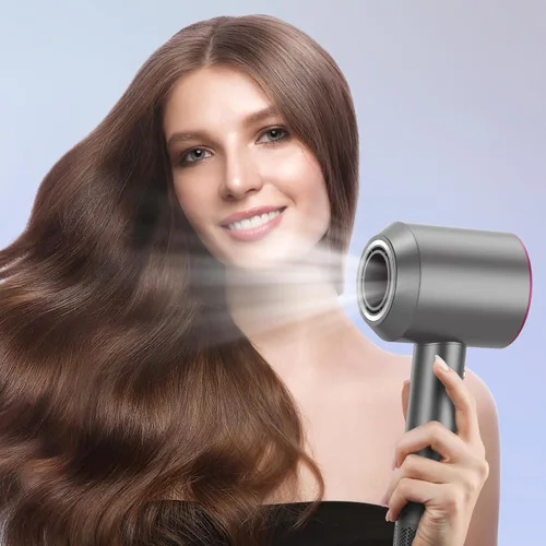 Vista 6 de Secador de pelo de secado rápido de 1600 W, secador iónico negativo con motor digital potente sin escobillas de alta velocidad de 110,000 RPM