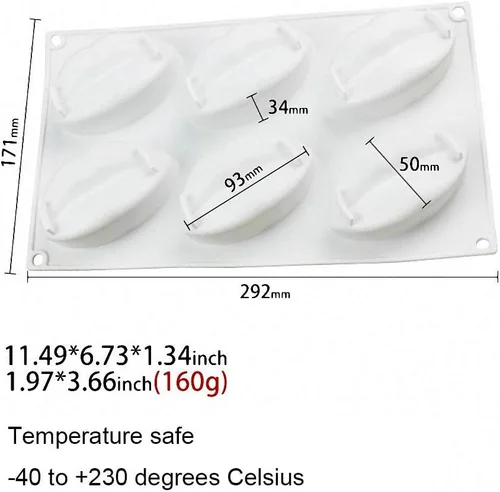 Vista 2 de Molde para hornear labios rojos en 3D con 6 cavidades, con estampado de labios, besos de silicona, para chocolate, caramelo, mousse, molde