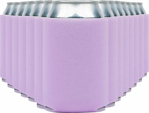 Vista 47 de Fundas enfriadoras de latas de cerveza en blanco (paquete de 14) fundas enfriadoras de latas de cerveza con aislamiento suave - Fundas negras lisas