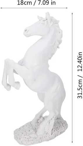 Vista 8 de Diyeeni Figura de caballo, estatua de resina trenzada con significado de éxito, escultura moderna para decoración de escritorio, adecuado