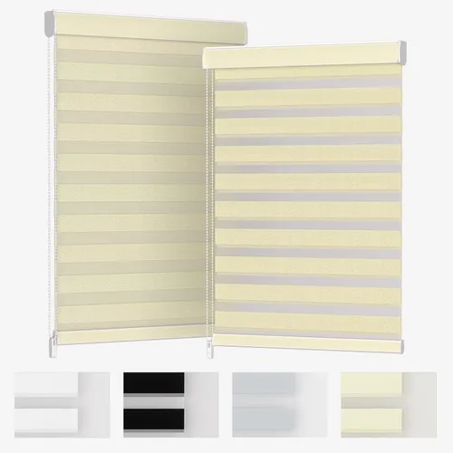 Vista 16 de MYshade Persianas enrollables de cebra opacas (85 %) con cordón para ventanas interiores, persianas de doble capa beige para dormitorio, baño, sala