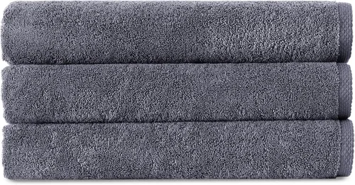 Vista 22 de Toallas turcas clásicas prémium juego de toallas suaves – Incluye toallas de baño de gran tamaño, toallas de baño, toallas de mano, toallas de baño