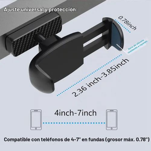 Vista 5 de TONDA Soporte magnético para teléfono para gimnasio: soporte magnético ajustable de 360 grados, soporte de trípode para teléfono, accesorios