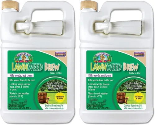 Vista 10 de Bonide Captain Jack's Lawnweed Brew, spray listo para usar de 32 onzas, fórmula de acción rápida que controla malezas, musgo, algas, líquenes