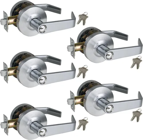 Vista 68 de ANSI Grado 2 Manija de Puerta de Entrada Comercial con Llave, Certificada UL, Cumple ADA, Cromo Satinado 26D, GRD2-72ET-1P