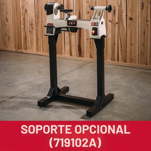 Vista 7 de JET Torno de carpintería de velocidad variable de 10" x 15", 1/2 HP, 115V 1Ph (modelo JWL-1015VS)