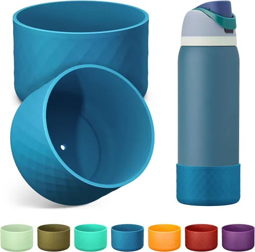 Vista 10 de 2 botas de silicona para botella de agua Owala de 24 onzas, 32 onzas, 40 onzas, funda protectora antideslizante para botellas de agua de acero
