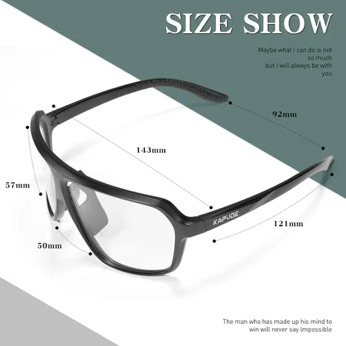 Vista 5 de KAPVOE Gafas de ciclismo fotocromáticas para hombres y mujeres, gafas de sol deportivas MTB para ciclismo, protección UV