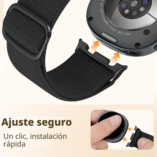 Vista 5 de Easuny 6 Pack de Correas Elásticas Compatibles con Samsung Galaxy Watch 8 Banda 40mm 44mm, Correa de Bucle Samsung Galaxy Watch 8 Classic 46mm