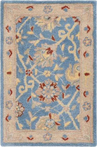 Vista 37 de SAFAVIEH Colección Antigüedades - Alfombra de 6' redonda, marrón y verde, hecha a mano, diseño oriental tradicional de lana, ideal para áreas
