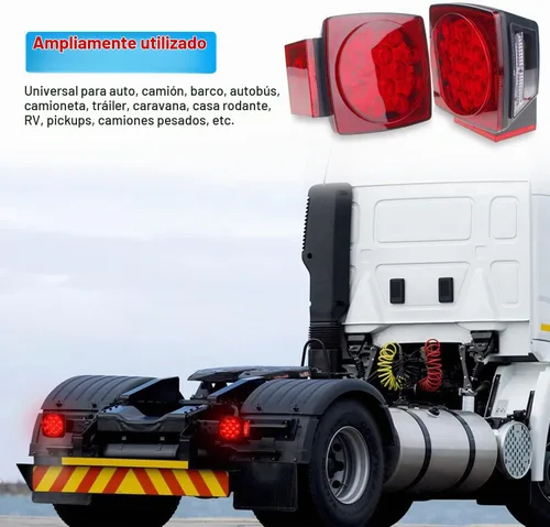 Vista 8 de WoneNice - Kit de luz trasera LED sumergible para remolque de barco y cableado, función combinada de parada, luces traseras/de circulación, giro