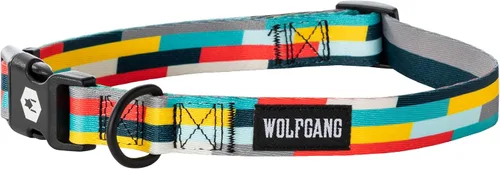 Vista 29 de Wolfgang - Collar de perro resistente y ajustable con hebilla de nailon de liberación rápida para caminar y entrenar, estampado BrookTrout, talla S