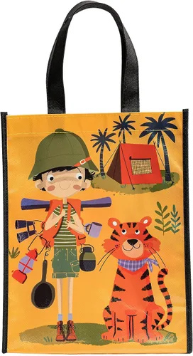 Vista 9 de Loveinside Bolsas de regalo medianas recicladas con asas, bolsa de regalo reutilizable para fiestas de cumpleaños para niños, bolsa de compras – 10