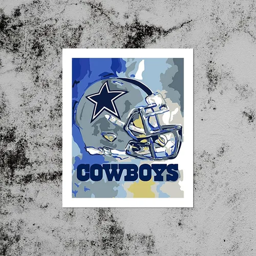 Vista 3 de Póster de fútbol americano de los Dallas City Cowboys, diseño deportivo, lienzo impreso para pared, pintura para decoración del hogar