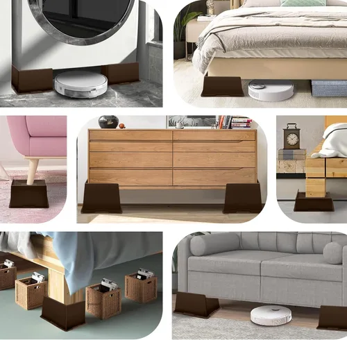 Vista 15 de ANNKUT Elevadores de cama de 2 pulgadas, resistentes, elevadores de sofá de gran tamaño, elevadores de muebles extra anchos para sofá, mesa