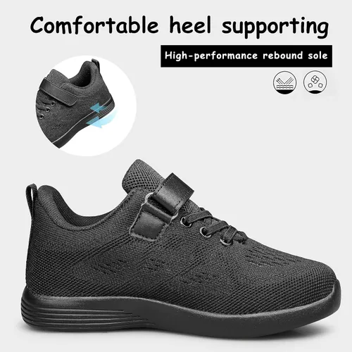 Vista 5 de YHOON Zapatos deportivos para niños y niñas, transpirables, atléticos, para correr, para niños pequeños, niños grandes