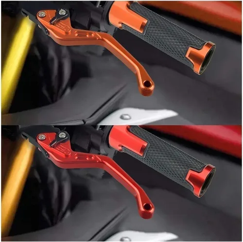 Vista 7 de Para Yamaha XTZ125 XTZ 125 2014 2015 Accesorios de carreras de motocicletas CNC freno embrague palancas manillar agarre mango mano Grips (Color : 1)