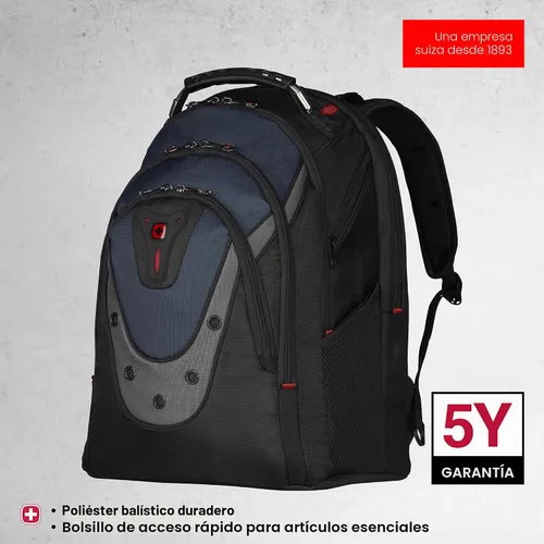 Vista 5 de Equipaje Wenger Maxxum, Azul/Negro, 17 pulg.