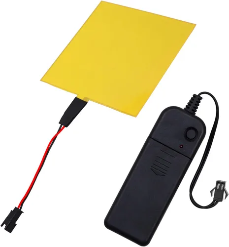 Vista 7 de jose2015 Panel electroluminiscente de 3.9 x 3.9 in, luz de panel electroluminiscente cortable, 3 modos con batería para decoración de bricolaje