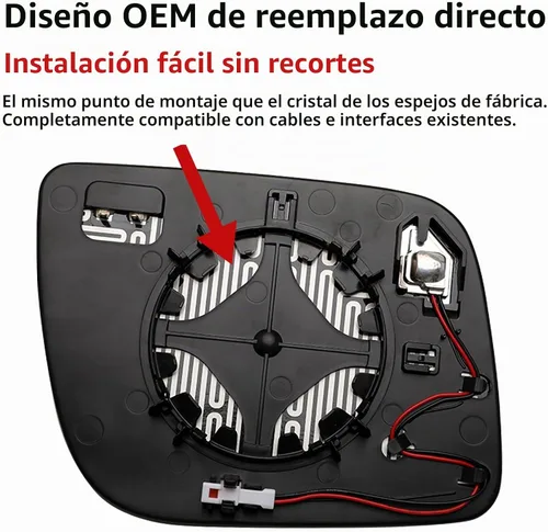 Vista 3 de Espejo lateral del conductor de repuesto para Ford Explorer 2011 2012 2013 2014 2015 2016 2017 – Espejo lateral izquierdo, espejo retrovisor