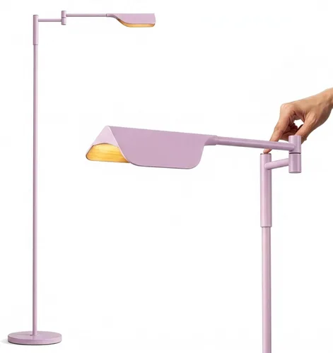 Vista 12 de Brightech Leaf Pharmacy Lámpara de lectura LED, lámpara de pie regulable con fácil rotación sobre silla o escritorio para salas de estar y oficinas