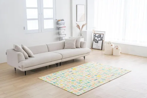Vista 3 de Baby Care Alfombra plegable - Pétalos de mar (gris), grande