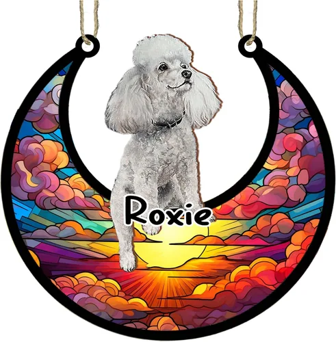 Vista 39 de LOVELYPOD Adorno de Navidad personalizado para perro pastor australiano, atrapasoles conmemorativo, adorno de Navidad de pastor australiano