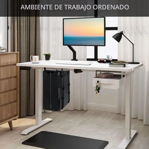 Vista 6 de Soporte para PC debajo del escritorio, negro, fijo