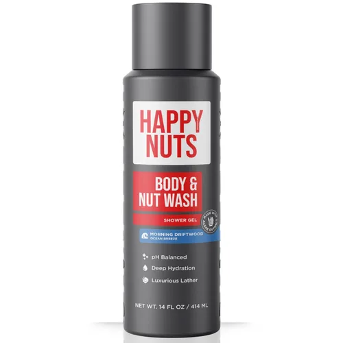 Vista 9 de HAPPY NUTS Big Wood - Gel de ducha hidratante para hombres, gel de ducha natural con limpieza profunda para pieles sensibles, jabón corporal