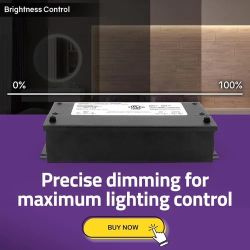 Vista 7 de HitLights Controlador LED regulable de 200 W, transformador electrónico, fuente de alimentación de 120 V CA a 12 V CC para tira de luz LED