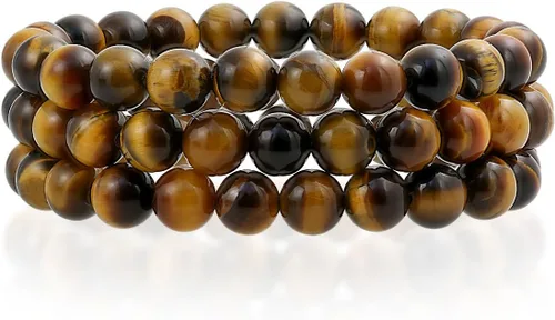 Vista 63 de Bling Jewelry Juego de 3 pulseras elásticas unisex apilables con cuentas redondas de 0.315 pulgadas para mujeres, adolescentes y hombres, multihebra