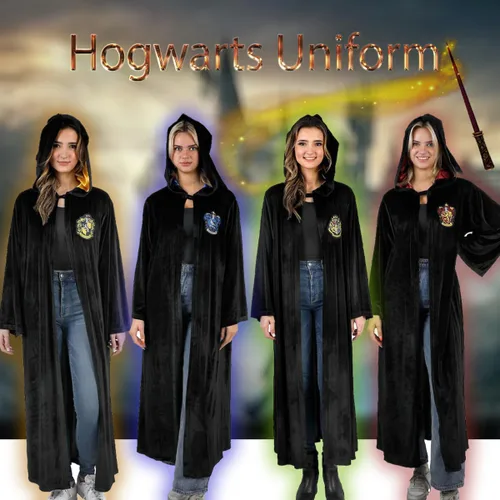 Vista 2 de Disfraz de Harry Potter para mujer 5 estilos Hogwarts, Gryffindor, Ravenclaw, Slytherin, Hufflepuff