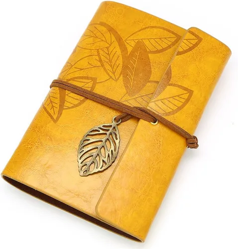 Vista 13 de Funda para notebook de cuero sintético, estilo vintage, con diseño de hojas, Negro