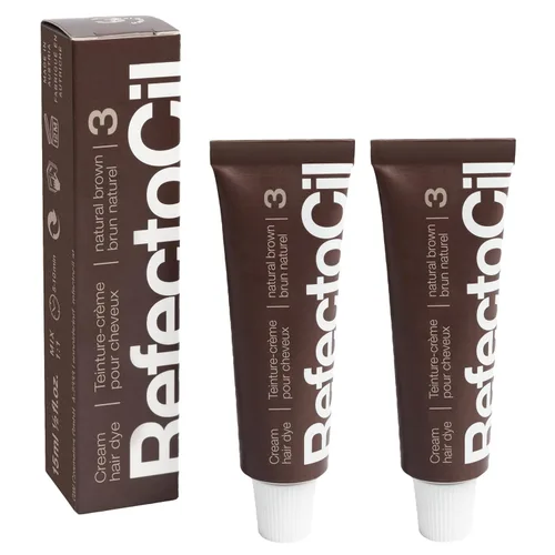Vista 3 de RefectoCil Cream Hair Dye 2-Pack – Professional Long-Lasting Hair Tint Twin Pack for Regular Users and Salons – Use With 3% Developer