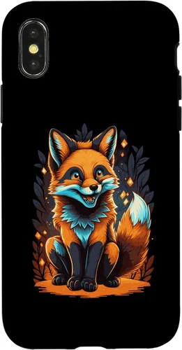 Vista 4 de iPhone 15 Artistic Fox Ilustración Lindo Anime Fox Case