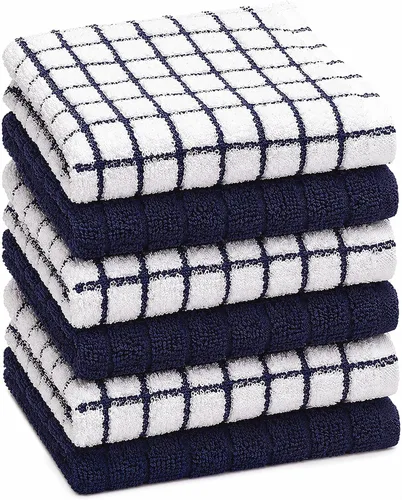 Vista 13 de Bumble - Toallas de cocina y paños de cocina (8 unidades) Toallas de cocina 100% algodón 12 x 12 pulgadas 405 GSM Trapos suaves, altamente