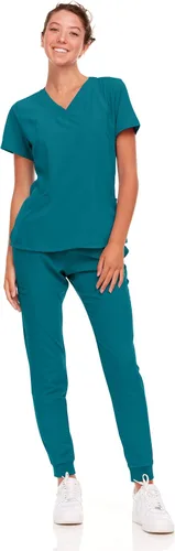 Vista 55 de Natural Uniforms Conjunto de ropa quirúrgica elástica para mujer con tallas regulares y pequeñas