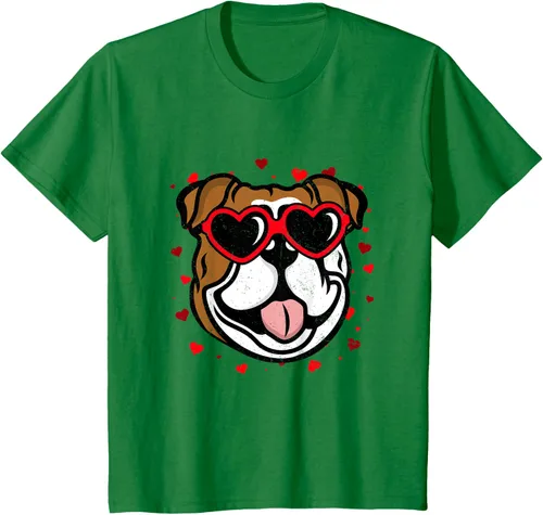 Vista 41 de Bulldog Valentine - Camiseta para amantes de las gafas de sol para perros, Negro