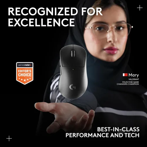 Vista 10 de Logitech G PRO X Superlight 2 DEX Lightspeed - Mouse inalámbrico para juegos, 2.12 onzas, calidad profesional con 5 botones programables, carga