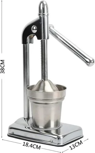 Vista 6 de Exprimidor manual de hierro fundido, exprimidor manual resistente de acero inoxidable, exprimidor de frutas para jugo de naranja de limonada fresca
