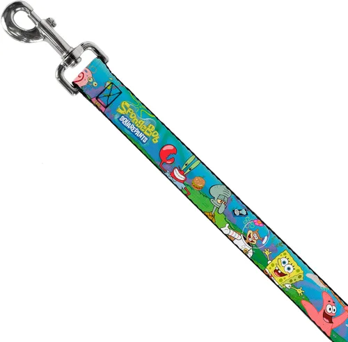 Vista 2 de Buckle-Down Correa para mascotas - Bob Esponja y Amigos/Logo - 4 pies de largo - 1" de ancho
