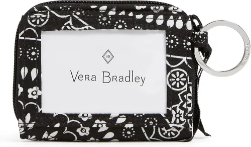 Vista 3 de Vera Bradley Cartera pequeña de algodón con cremallera para mujer con protección RFID
