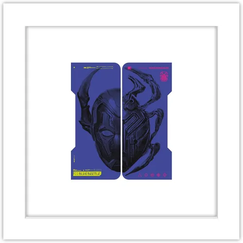 Vista 10 de Trends International Gallery Pops DC Comics Blue Beetle - Póster de pared de biotecnología alienígena, 12 x 12 pulgadas, versión de marco negro