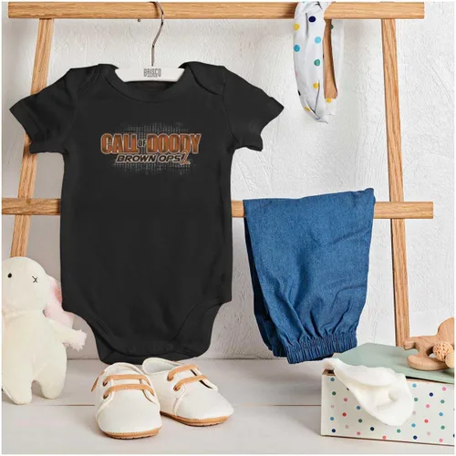Vista 3 de Brisco Brands Call of doody Brown Ops 2 Joke Baby Romper Niños o Niñas