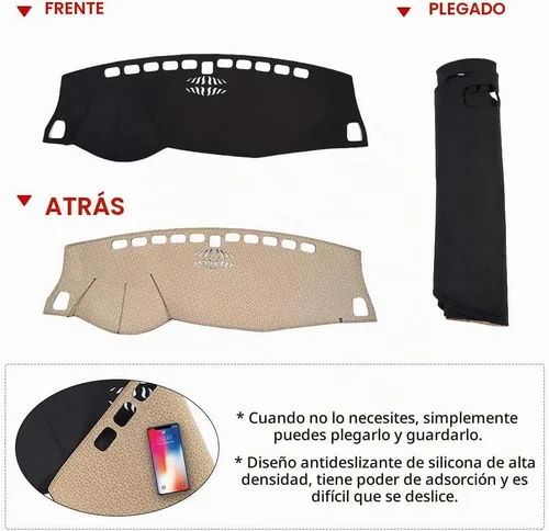 Vista 7 de CARTIST Cubierta de salpicadero de franela para Kia Sportage 2017-2022 Cubierta de salpicadero antideslizante Alfombrilla de salpicadero Protector